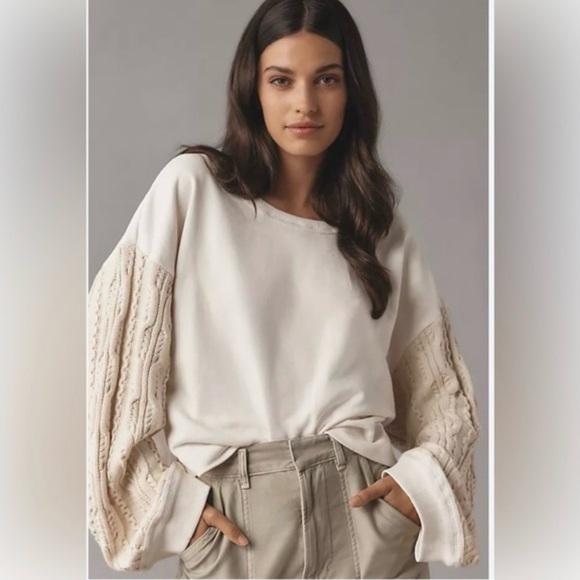 Anthropologie Tops - Anthropologie Pilcro Sweater Sleeve Blouse